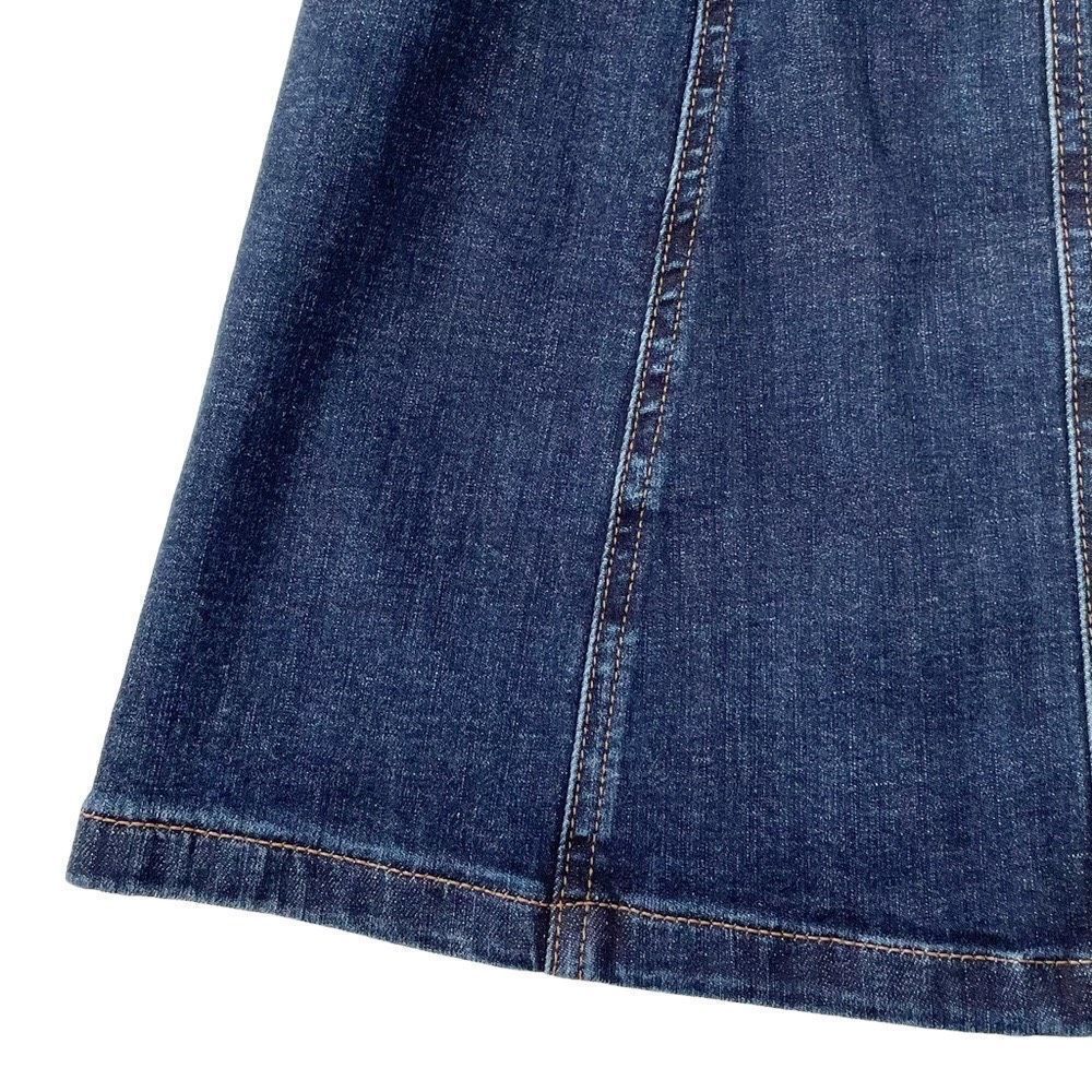 Madewell A-Line Mini Skirt Button-Front Edition Stretch Dark Blue 0 - Picture 4 of 6